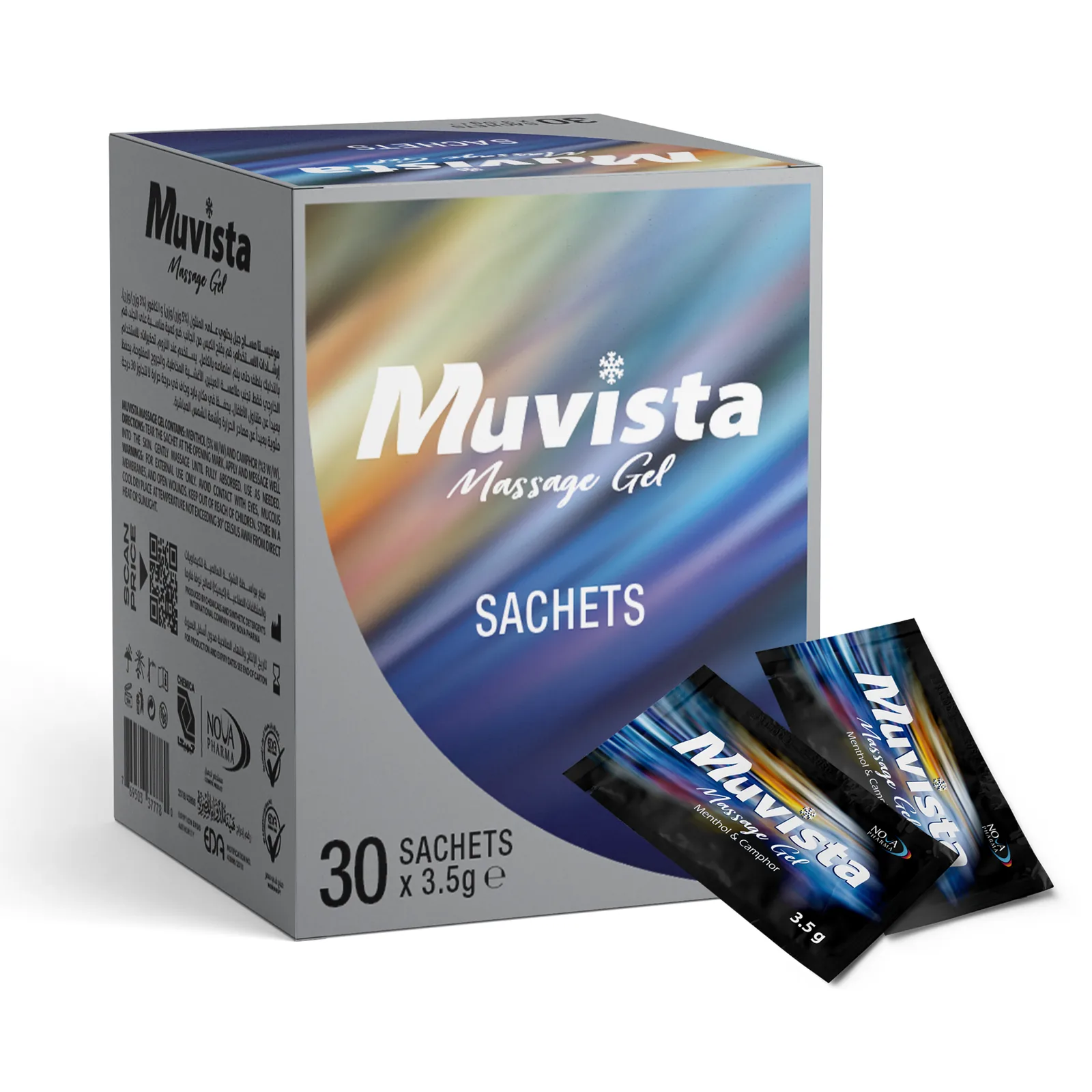 Muvista Massage Gel sachets package